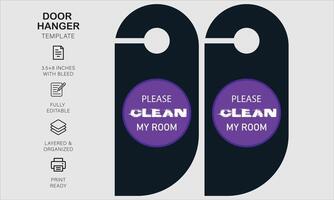 Door hanger design template for your business or company vector