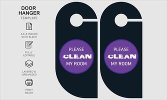 Door hanger design template for your business or company vector