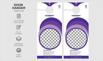 Door hanger design template for your business or company vector