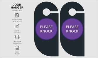 Door hanger design template for your business or company vector