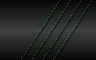 negro metal resumen antecedentes con verde líneas. corporativo diseño concepto vector