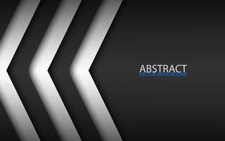 Black and white overlayed arrows, abstract modern background with place for your text, material design, abstract widescreen background vector