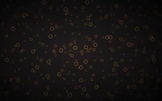 Black abstract background with gold circles, simple geometric pattern design, illustration vector