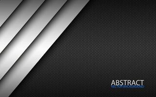 Black and white modern material design with a hexagonal pattern, corporate template for your business, abstract widescreen background vector