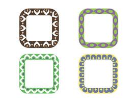 square-shaped African tribal frame flat design illustration vector