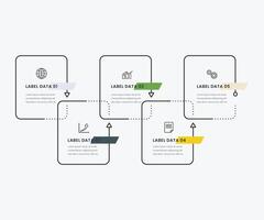 Business Infograph Square Elements Business Development Stages Free Design vector