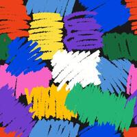 Creative doodle art seamless pattern with different shapes and textures. Modern print for textile, fabric, wallpaper, wrapping, scrapbook and packaging vector