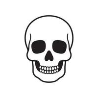 Skull in vintage style black and white, on white background vector
