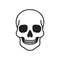 Skull in vintage style black and white, on white background vector