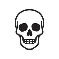 Skull in vintage style black and white, on white background vector