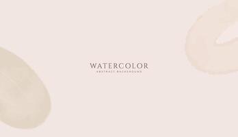 Abstract horizontal watercolor background. Neutral light colored empty space background illustration vector