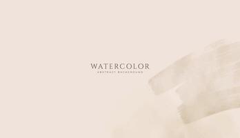 Abstract horizontal watercolor background. Neutral light colored empty space background illustration vector