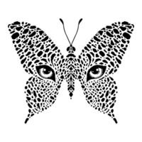 Butterfly with leopard print vector