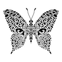 Butterfly with leopard print vector