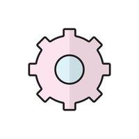 Setting icon design templates, simple and modern concept, isolated on white background vector