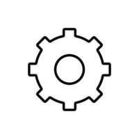Setting icon design templates, simple and modern concept, isolated on white background vector