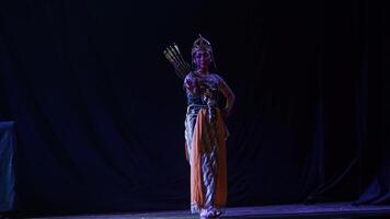 Traditional Performer Kneeling on Stage video