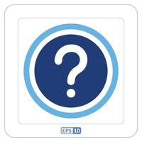 Question mark badge icon. Question mark flat icon. vector