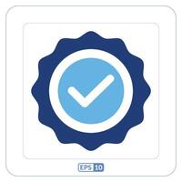 Quality control icon. Quality badge flat icon. vector