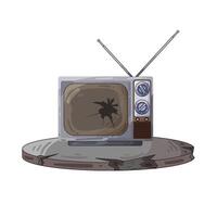 ilustración de antiguo televisión vector