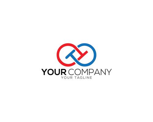 Letter TT abstract logo design concept template.