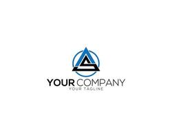 Triangle letter AS or SA logo design concept template. vector