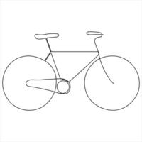 Continuous single line drawing bicycle vehicle concept single line draw design graphic illustration vector