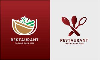 Restaurant logo icon sample kitchen cooking food knifes roasted meat breakfast vector