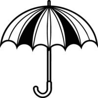 Umbrella silhouette. Umbrella outline vector