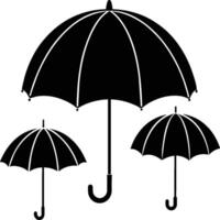 Umbrella silhouette. Umbrella outline vector