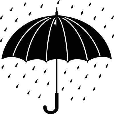 Umbrella silhouette. Umbrella outline