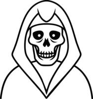 halloween skull with a skull vector