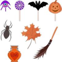 A set of stickers for Halloween. design vector