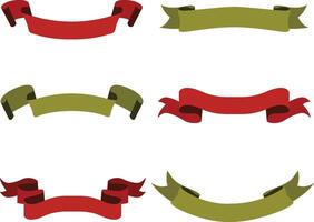 Beautiful Ribbons Banner, Tags and Bows Collection Set Design EPS Template. vector