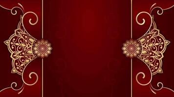 vintage background, with moving golden mandala ornament video