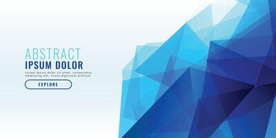 abstract blue geometric banner design vector