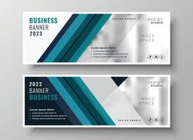 professional blue presentation business banner vector