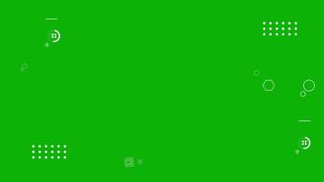 Overlay abstract motion graphic design elements, 2d animation of geometric shapes 4k motion graphic animated on green screen background video