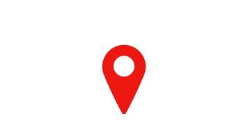 red mark pinned location on internet map animaion video