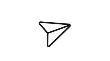 paper plane send icon animation video