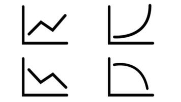 linje Graf animering diagram, data, framsteg, statistisk enkel animerad video