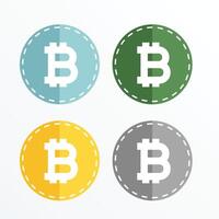 bitcoin símbolo íconos diseño vector