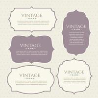 classic vintage labels set design vector