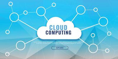 cloud computing banner design concept vector