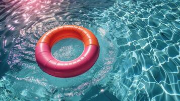 Red Object Floating in Water photo