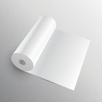 3d paper roll or fabric mockup vector