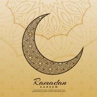 islamic moon design for ramadan kareem season vector