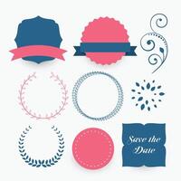 set of decorative design elements vector