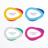 set of colorful banner with text space vector
