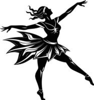 mujer bailarín ilustración eps 10 vector